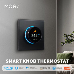 MOES WiFi Smart Thermostat - Knob Temperature Controller for Water Boiler, Gas & Electric Heating Systems | Works with Alexa/Google Home | Programmable Schedule, App Control, Energy Saving