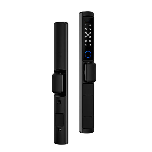 MOES WiFi Smart Door Lock - Fingerprint & Remote Control, Narrow Side Design, Waterproof, Two Handle Optional, Works with Alexa/Google Home, Anti-Theft Security