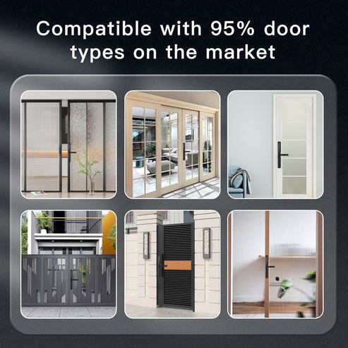 MOES WiFi Smart Door Lock - Fingerprint & Remote Control, Narrow Side Design, Waterproof, Two Handle Optional, Works with Alexa/Google Home, Anti-Theft Security