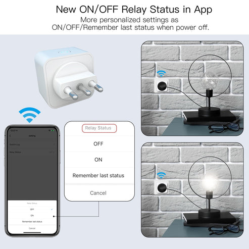 MOES WiFi Smart Plug with Energy Monitor - 16A Italian Type L Socket, Works with Alexa & Google Home, App Control, Power Consumption Tracking, 3680W Heavy Duty