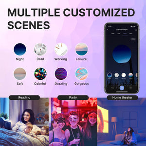 MOES ZigBee Downlight, 6W RGB+CCT Color Changing Recessed Spotlight, Works with Tuya/Smart Life, Dimmable Warm to Cool White (2700K-6500K), Compatible with Alexa & Google Home