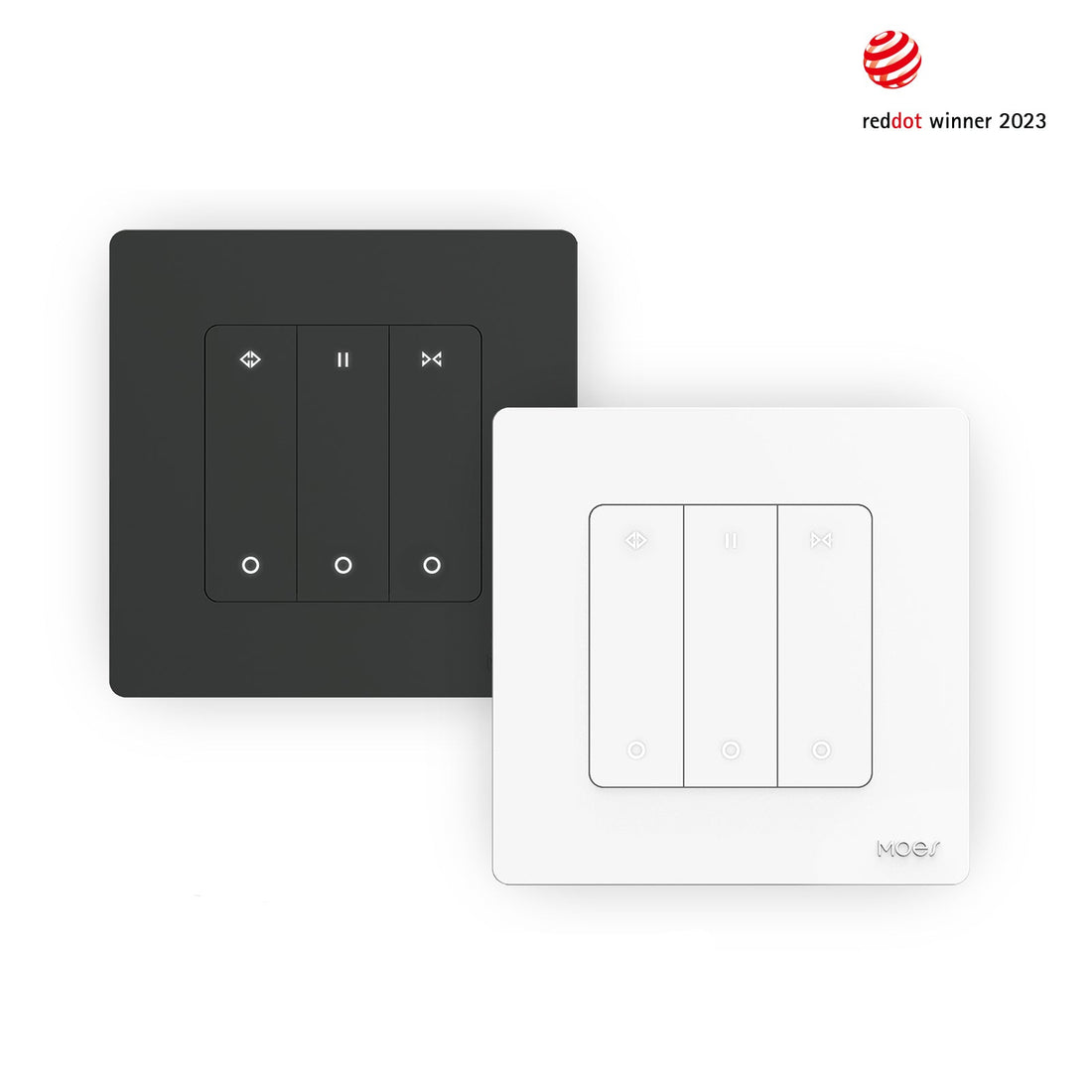 MOES ZigBee & RF Smart Curtain Switch for Roller Shutter/Electric Curtains - Works with Alexa, Google Home, SmartThings, Hub Required, Blind Motor Control, Timing & Remote Control, Neutral Wire Required