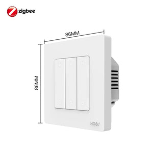 MOES ZigBee & RF Smart Curtain Switch for Roller Shutter/Electric Curtains - Works with Alexa, Google Home, SmartThings, Hub Required, Blind Motor Control, Timing & Remote Control, Neutral Wire Required