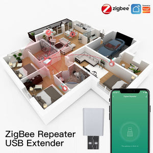 MOES ZigBee Signal Repeater - USB Range Extender Amplifier for Tuya Smart Devices, Boosts ZigBee 3.0 Network Coverage, Plug & Play for Smart Home Hubs