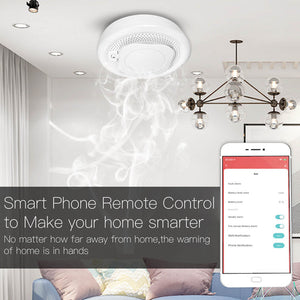 MOES ZigBee Smart Smoke & Fire Detector - Wireless Alarm Sensor with 85dB Siren, Works with Alexa, Google Home, SmartThings, Tuya, Battery-Powered, CE Certified for Home Safety