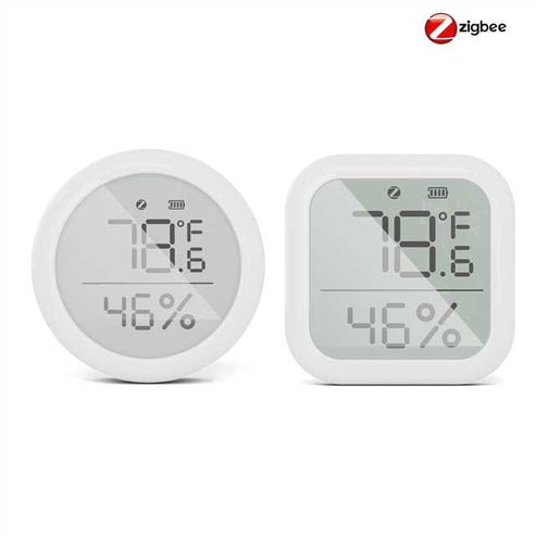 MOES Zigbee Smart Temperature & Humidity Sensor - Indoor Hygrometer Thermometer, Works with Alexa/Google Home, Wireless Room Climate Monitor, Battery Powered