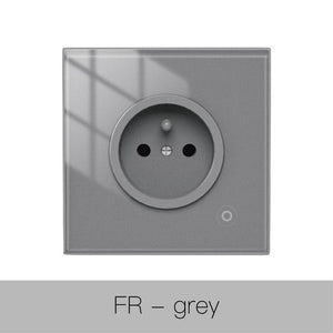 MOES ZigBee Smart Plug Outlet, Glass Panel Wall Socket with Energy Monitoring, Requires Hub (Works with Alexa, Google Home, SmartThings), 15A/1800W, Overload Protection, Timer & Schedule, White