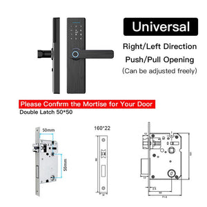 WiFi Smart Door Lock with Fingerprint Entry - Keyless Security Lock with Multiple Unlocking Methods (App/Password/Card/Key), Remote Access, Auto-Lock, Works with Alexa & Google Home