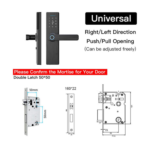 WiFi Smart Door Lock with Fingerprint Entry - Keyless Security Lock with Multiple Unlocking Methods (App/Password/Card/Key), Remote Access, Auto-Lock, Works with Alexa & Google Home
