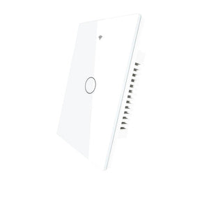WiFi & RF433 Smart Light Switch - Touch Panel Wall Switch, Single Pole No Neutral Wire Needed, 95-130V US Standard, Works with Alexa/Google Home, Remote Control