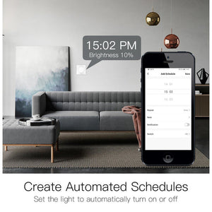 Smart Light Dimmer Rotary Switch - EU Standard with Schedule Timer & Brightness Memory, Works with Alexa/Google Home, Touch Control for Dimmable LED Lights (Neutral Wire Required)