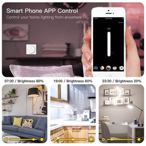 WiFi Smart Light Dimmer Switch - EU Standard Touch Control with Timer & Brightness Memory, Works with Alexa/Google Home, No Hub Required, for Dimmable LED Lights (Neutral Wire Needed)