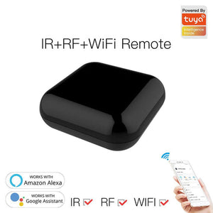 Newest Smart WiFi RF/IR Universal Remote Controller - Works with Alexa & Google Home, Control AC/TV/Fan/Lights, No Hub Needed, Smart Life App, Temperature Sensor, Voice Commands