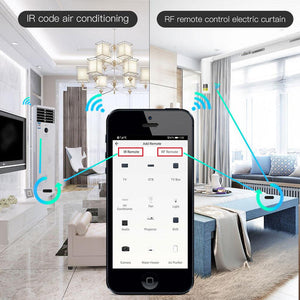 Newest Smart WiFi RF/IR Universal Remote Controller - Works with Alexa & Google Home, Control AC/TV/Fan/Lights, No Hub Needed, Smart Life App, Temperature Sensor, Voice Commands