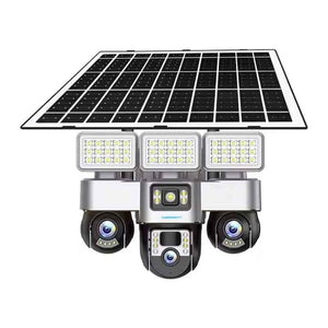 8MP Dual-Lens Solar & Battery 4G Security Camera – Human/Motion Detect, 2-Way Audio, Alarm, Supports Up to 128 GB SD
