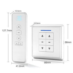 Smart RF433 Remote Emitter for WiFi/ZigBee Curtain Motors - Universal Wireless Controller, Works with Alexa/Google Home, Tuya Smart Life App, No Hub Required, DIY Timing Control (433MHz)