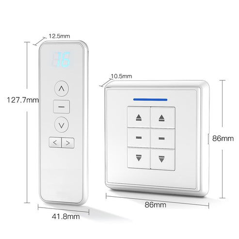 Smart RF433 Remote Emitter for WiFi/ZigBee Curtain Motors - Universal Wireless Controller, Works with Alexa/Google Home, Tuya Smart Life App, No Hub Required, DIY Timing Control (433MHz)