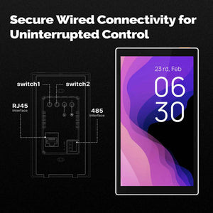 Smart Home 5-Inch Touchscreen Control Panel - In-Wall Smart Hub with Alexa Built-in, Works with Google Home, Zigbee/BLE Gateway, Wall-Mounted for Lights/Thermostats/Security (White)