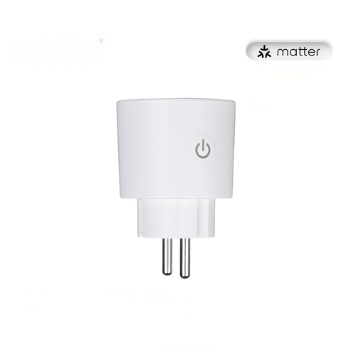 Smart Plug with Matter Support, WiFi 16A Outlet, Energy Monitoring & Power Meter, Works with Alexa, Google Home & Apple HomeKit, EU Version (Schuko Plug)