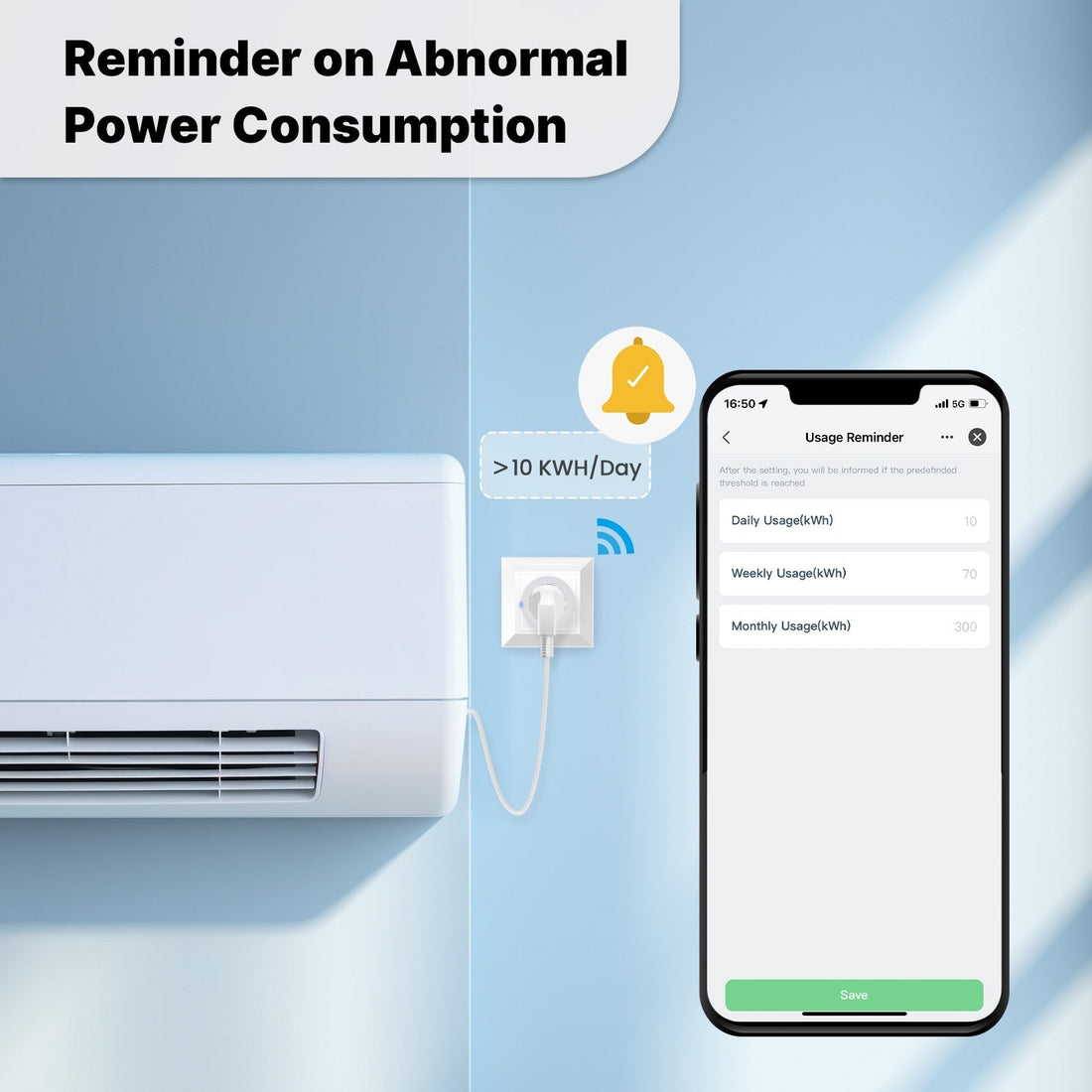 Smart Plug with Matter Support, WiFi 16A Outlet, Energy Monitoring & Power Meter, Works with Alexa, Google Home & Apple HomeKit, EU Version (Schuko Plug)