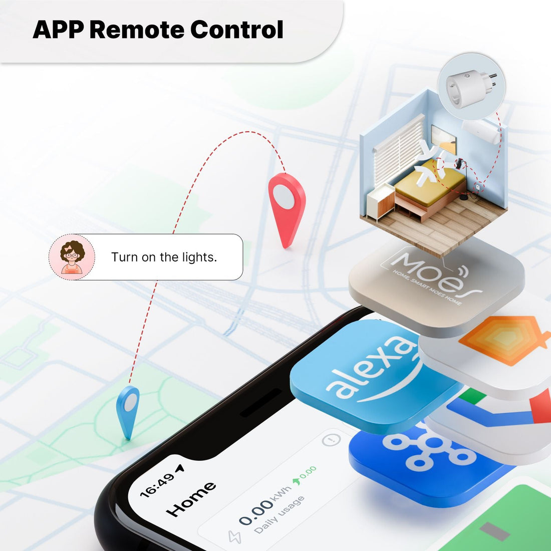 Smart Plug with Matter Support, WiFi 16A Outlet, Energy Monitoring & Power Meter, Works with Alexa, Google Home & Apple HomeKit, EU Version (Schuko Plug)