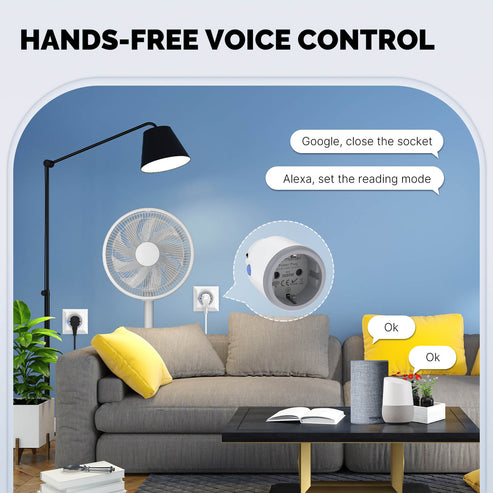 Smart Plug with Matter Support | WiFi Outlet with Timer & Energy Monitoring | Works with Alexa/Google/HomeKit | No Hub Required | 15A/1875W | 2.4GHz WiFi | Remote Control via App
