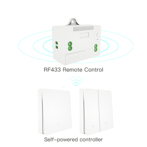Smart RF433 Transmitter Push Button Switch - Wireless Remote Control, Self-Powered, No Batteries Needed, Multi-Control for Home Automation (EU Plug)