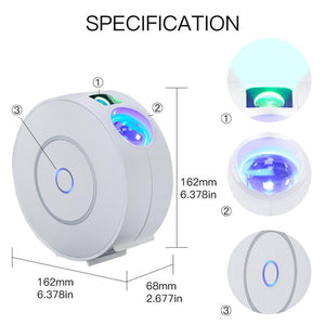 MOES WiFi Smart Star Projector Galaxy Light - 360° Nebula Cloud & Moving Ocean Wave Projection, Night Light with Bluetooth Music Sync, White Noise, for Bedroom, Nursery, Home Theater (App Control, Alexa/Google)