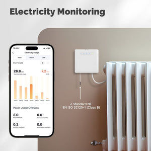 Smart Thermostat for Pilot Wire Heating - WiFi/APP Control for Electric Radiators with Ecowatt Electricity Monitoring | Works with Alexa & Google Home | Energy Saving Programmable Temperature Controller