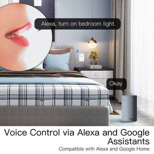 WiFi Smart Light Switch with PIR Motion Sensor - Single Pole, Neutral Wire Required, Works with Alexa & Google Home, 110-125V, Timer & Remote Control, for Home & Office