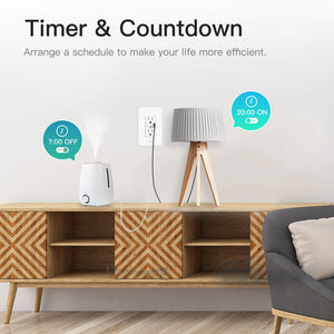 Smart WiFi USB Wall Outlet with Type-C & Type-A Ports - 15A In-Wall Plug Socket Receptacle, Works with Alexa/Google Home, No Hub Required, Fast Charging, 2.4GHz WiFi (Neutral Wire Required)