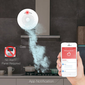 ZigBee Smart Gas Leak Detector - Combustible Natural Gas & LPG Alarm Sensor, Wireless Home Safety Monitor, Works with Alexa, Google Home, SmartThings, Real-Time App Alerts