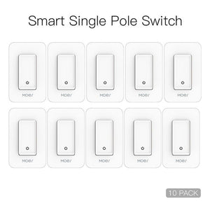 Smart WiFi Light Switch Single Pole, Neutral Wire Required 100-120V, Works with Alexa & Google Home, Push Button Control, No Hub Needed, Remote & Voice Control, FCC Certified (US Version)