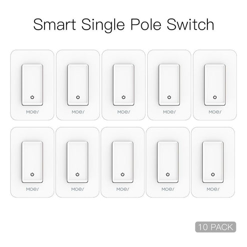 Smart WiFi Light Switch Single Pole, Neutral Wire Required 100-120V, Works with Alexa & Google Home, Push Button Control, No Hub Needed, Remote & Voice Control, FCC Certified (US Version)