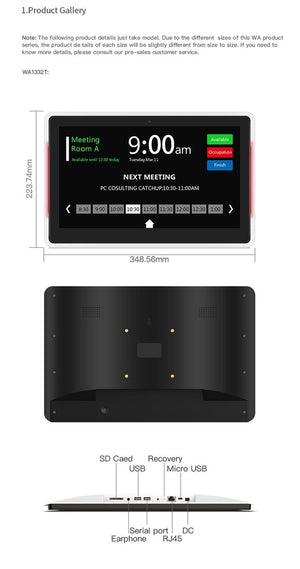 Meeting Room Booking Display System - 10.1