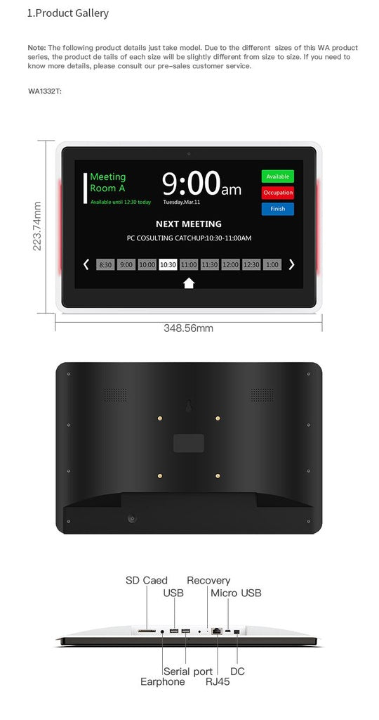 Meeting Room Booking Display System - 10.1