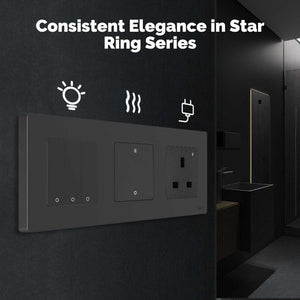 Star Ring ZigBee Smart Double Pole Heater/AC Switch - 20A High Load with Energy Monitor, 230V EU Standard, Works with Alexa & Google Home, Tuya/Smart Life App, Requires ZigBee Hub, for Water Heaters & AC Units