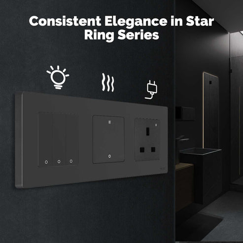 Star Ring ZigBee Smart Double Pole Heater/AC Switch - 20A High Load with Energy Monitor, 230V EU Standard, Works with Alexa & Google Home, Tuya/Smart Life App, Requires ZigBee Hub, for Water Heaters & AC Units