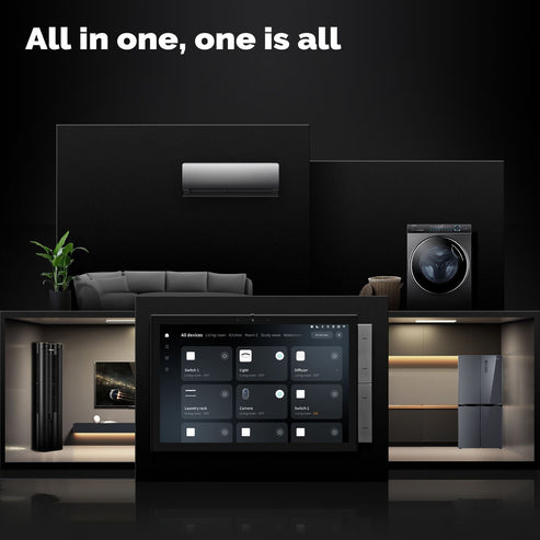 Tuya 10.1-Inch Smart Control Panel Max - Touch Screen Home Automation Hub with BLE/Zigbee Gateway, Works with Alexa & Google Home, Smart Life App, Wall-Mounted Central Control for Lights/Thermostats