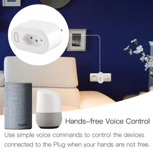 WiFi Smart Plug with Energy Monitor - 16A Smart Socket BR Standard, Works with Alexa & Google Home, App Control, Power Consumption Tracking, 3680W Heavy Duty