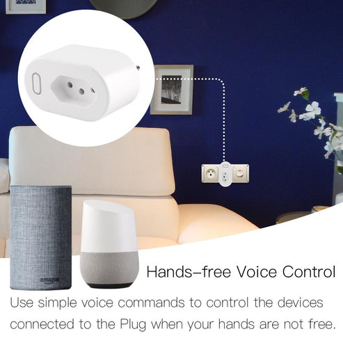 WiFi Smart Plug with Energy Monitor - 16A Smart Socket BR Standard, Works with Alexa & Google Home, App Control, Power Consumption Tracking, 3680W Heavy Duty