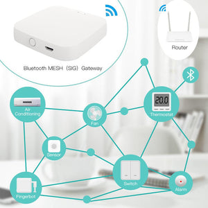 Bluetooth MESH Gateway WiFi Hub - Smart Home Bluetooth to WiFi Bridge, Works with Alexa & Google Home, Low Power Consumption, Compatible with Smart Lights/Sensors/IoT Devices (SIG Certified)