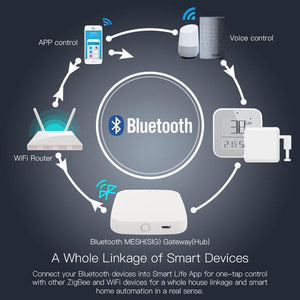 Bluetooth MESH Gateway WiFi Hub - Smart Home Bluetooth to WiFi Bridge, Works with Alexa & Google Home, Low Power Consumption, Compatible with Smart Lights/Sensors/IoT Devices (SIG Certified)