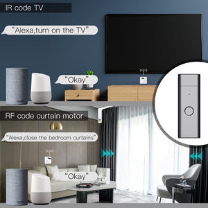 Tuya Smart WiFi IR+RF Remote Controller - Universal Wireless USB Hub for TV, AC, Fan, Set-Top Box | Works with Alexa & Google Home, No Hub Needed, Smart Life App Control, Voice & App Commands