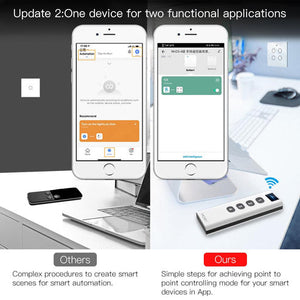 Tuya ZigBee Wireless Scene Switch - 4 Gang Remote Control, Point to Point Smart Switch, Works with Alexa/Google Home, Hub Required, Smart Home Automation