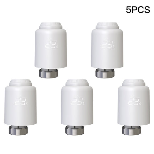 WiFi Smart Thermostatic Radiator Valve (TRV) - Programmable Heating Thermostat with Rotatable Screen, Anti-Scale Mode, Works with Alexa/Google Home, Digital Temperature Control