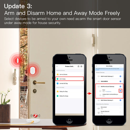 Smart Wired Multi-mode Gateway - ZigBee WiFi Bluetooth Mesh Hub with Away/Home Security Modes, Works with Alexa & Google Home, Ethernet Hub for Smart Lights/Sensors