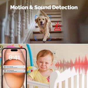 Tuya WiFi Indoor Security Camera - 4MP HD with Night Vision & Motion Detection, 2-Way Audio, Works with Alexa/Google Home, SD Card/Cloud Storage, for Baby/Pet Monitoring