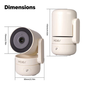 Tuya WiFi Indoor Security Camera - 4MP HD with Night Vision & Motion Detection, 2-Way Audio, Works with Alexa/Google Home, SD Card/Cloud Storage, for Baby/Pet Monitoring