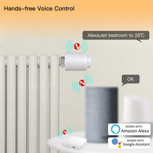 Tuya Zigbee Smart Thermostatic Radiator Valve TRV 601 - Programmable Heating Thermostat with Remote Control, Works with Alexa/Google Home, Energy Saving, Easy Install